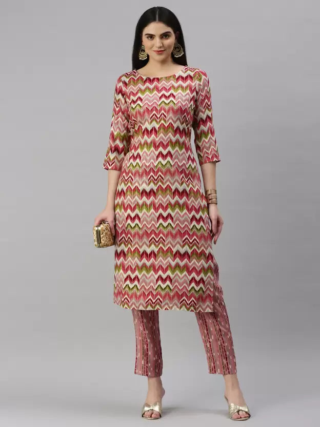 Women Kurta and Pant Set Viscose Rayon