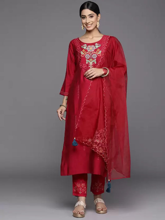 Women Kurta and Trousers Set Viscose Rayon