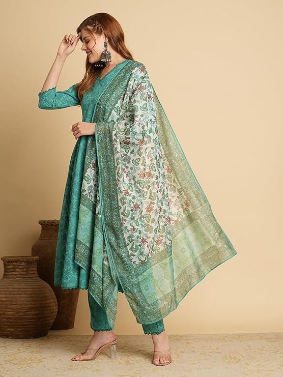 Women Kurta with Pant & Dupatta Set