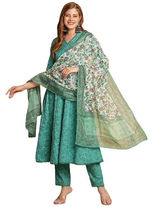 Women Kurta with Pant & Dupatta Set