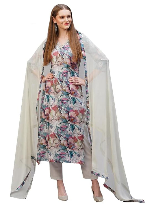 Women Kurta with Pant & Dupatta Set