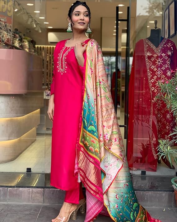 Women Kurta with Pant & Dupatta