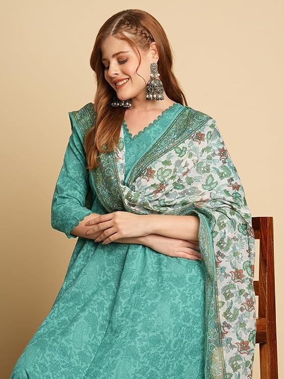 Women Kurta with Pant & Dupatta Set