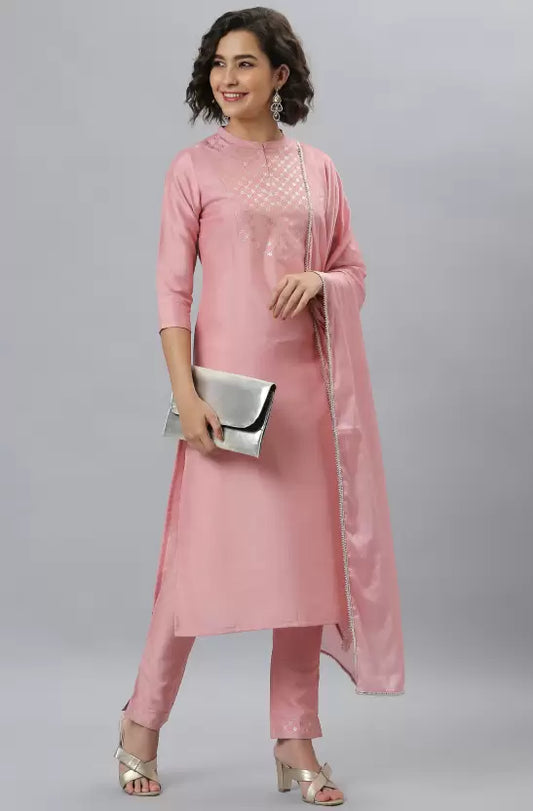 Women Poly Silk Kurta and Pant Set