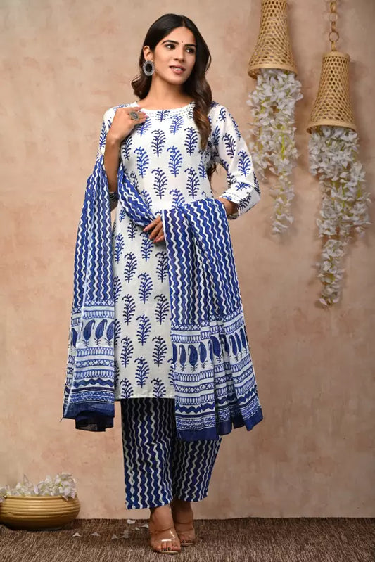 Women Pure Cotton Kurta Pant Set