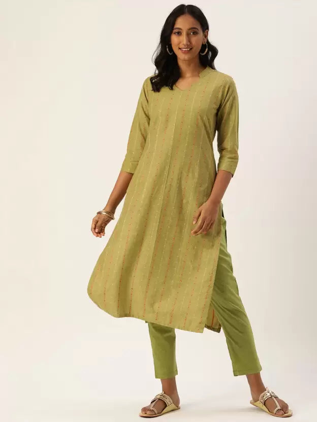 Women Pure Cotton Kurta Pant Set