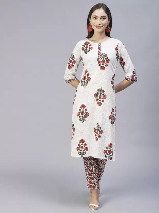 Women Pure Cotton Kurta Pant Set