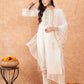 Women Pure Cotton Kurta Trouser Dupatta Set