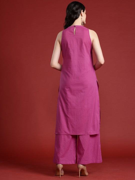 Women Pure Cotton Kurta With Trousers