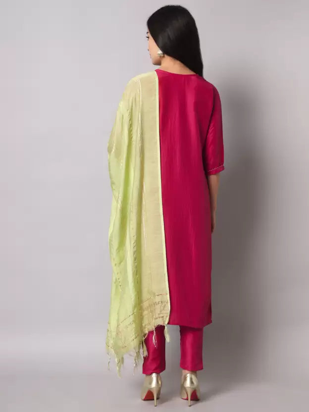 Women Pure Silk Kurta Pant Set