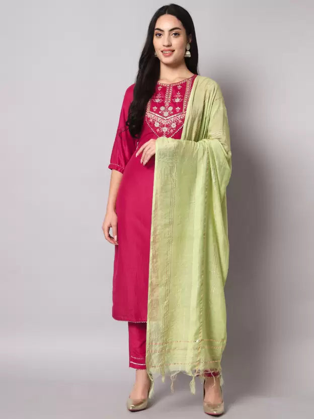 Women Pure Silk Kurta Pant Set