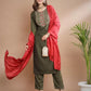 Women Silk Blend Kurta Pant Dupatta Set