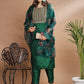 Women Silk Blend Kurta Pant Dupatta Set