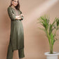 Women Silk Blend Kurta Pant Dupatta Set