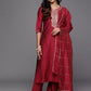 Women Silk Blend Kurta Trouser Dupatta Set