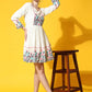 Women Skater White Dress