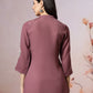 Women Solid Embroidered Straight Crepe Tunic