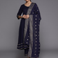 Women Solid Gotta Patti Kurta With Trousers & With Dupatta