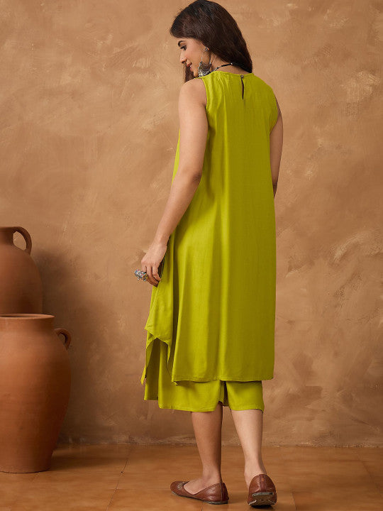 Women Solid Kurta with Palazzo - Amy's Cart