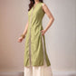 Mandarin Collar Sleeveless Gotta Patti Straight Kurta With Palazzo - Amy's Cart