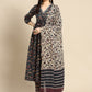 Women Teal Green Ethnic Motifs Printed Pure Cotton Kurta with Trousers & Dupatta