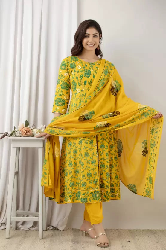 Women Viscose Rayon Kurta Palazzo Set