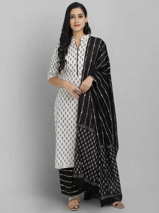 Women Viscose Rayon Kurta Palazzo Set