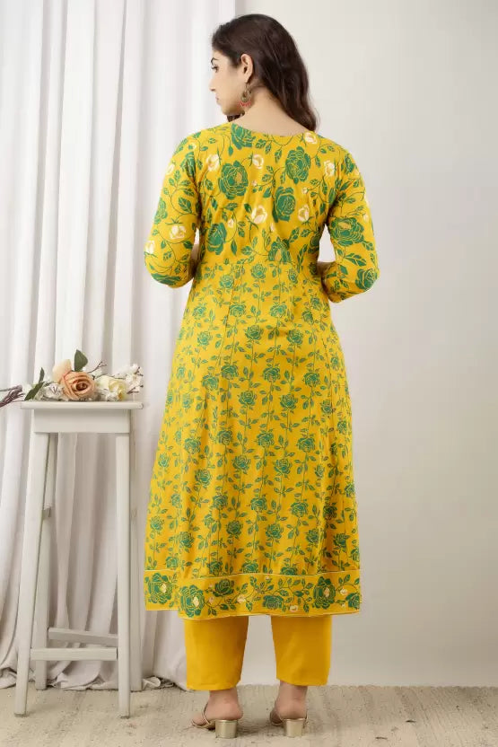 Women Viscose Rayon Kurta Palazzo Set