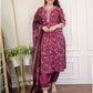 Women Viscose Rayon Kurta Pant Dupatta Set