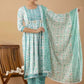 Women Viscose Rayon Kurta Pant Dupatta Set