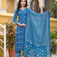 Women Viscose Rayon Kurta Pant Dupatta Set