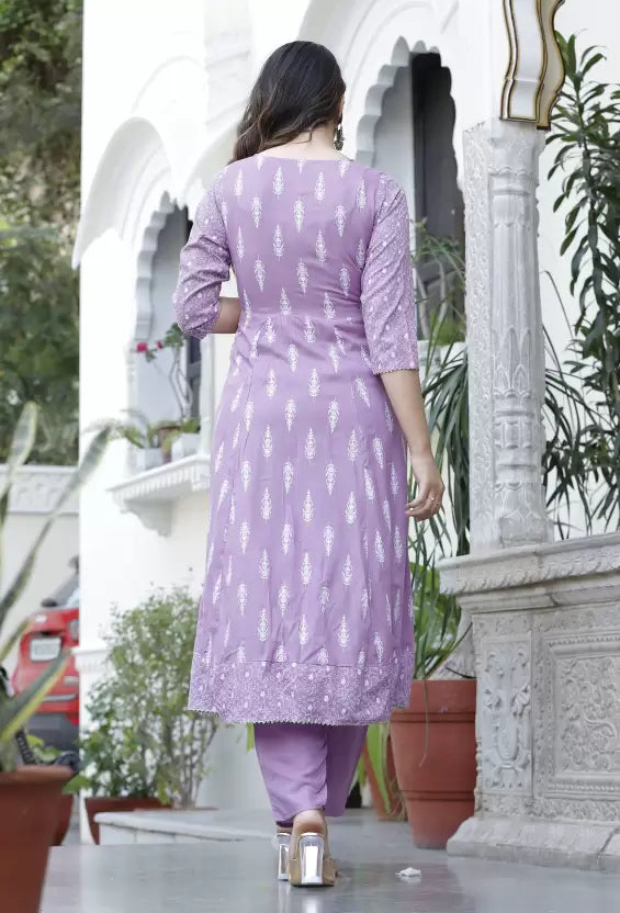 Women Viscose Rayon Kurta Pant Dupatta Set