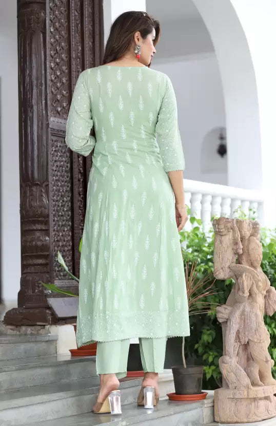 Women Viscose Rayon Kurta Pant Dupatta Set