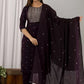 Women Viscose Rayon Kurta Pant Dupatta Set