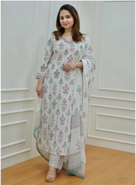 Women Viscose Rayon Kurta Pant Set