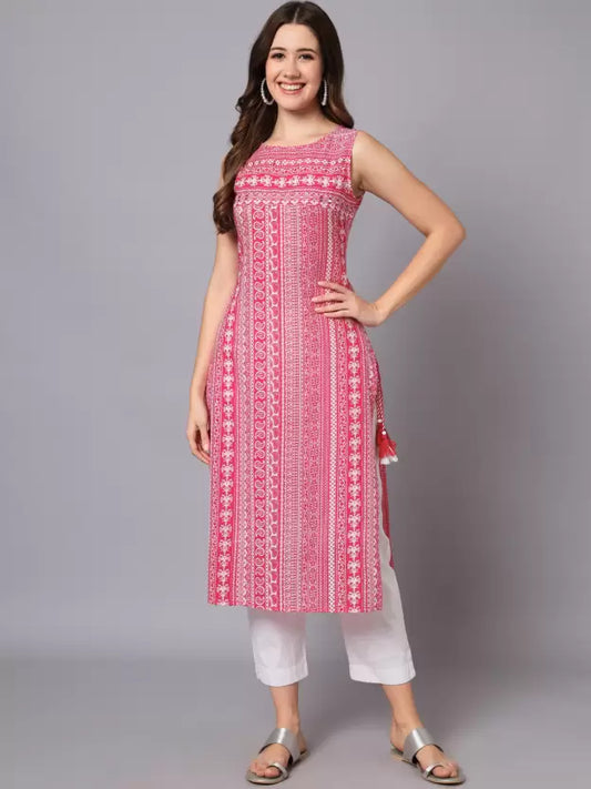 Women Viscose Rayon Kurta Pant Set