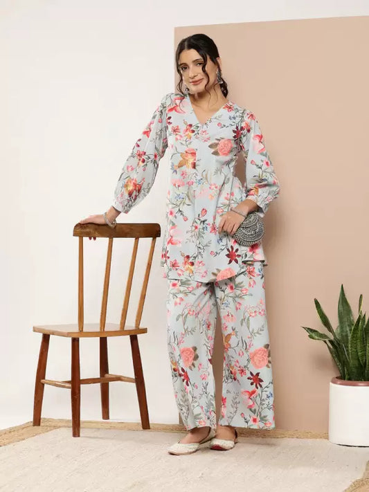 Women Viscose Rayon Kurta Pant Set