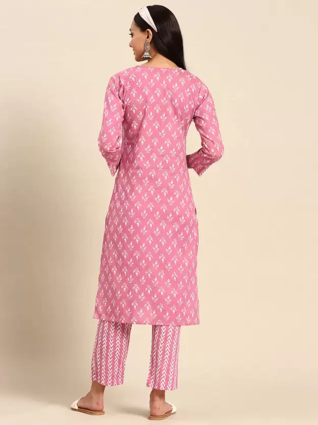 Women Viscose Rayon Kurta Trouser Set