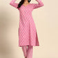 Women Viscose Rayon Kurta Trouser Set