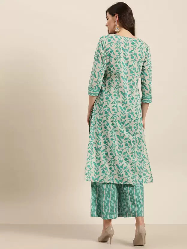 Women Viscose Rayon Kurta and Palazzo Set