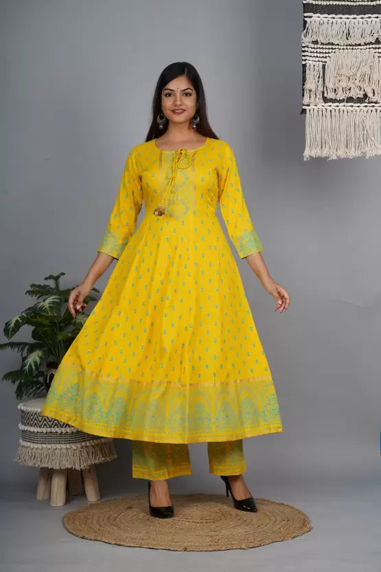 Women Viscose Rayon Kurta and Palazzo Set