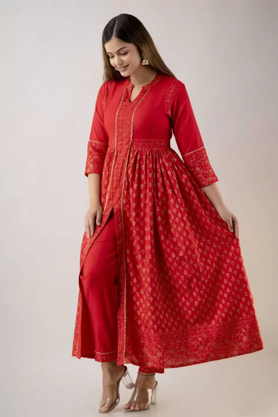 Women Viscose Rayon Kurta and Pant Set