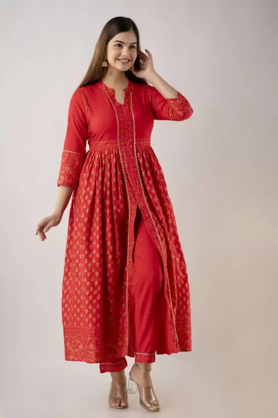 Women Viscose Rayon Kurta and Pant Set