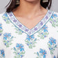 Women's Cotton Blend Printed Straight Kurta with Pant