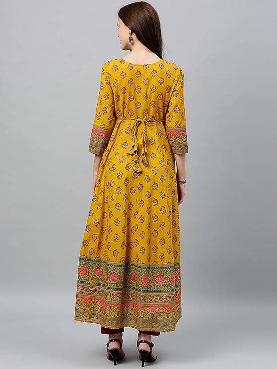 Women's Cotton Buta Print Anarkali Kurta