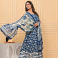Women's Cotton Printed Anarkali Kurta With Palazzo & Dupatta Set