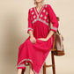 Women's Rayon Embroidered Alia Cut Regular Kurta With Pant