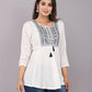 Women's Viscose Rayon Round Neck Short Kurti