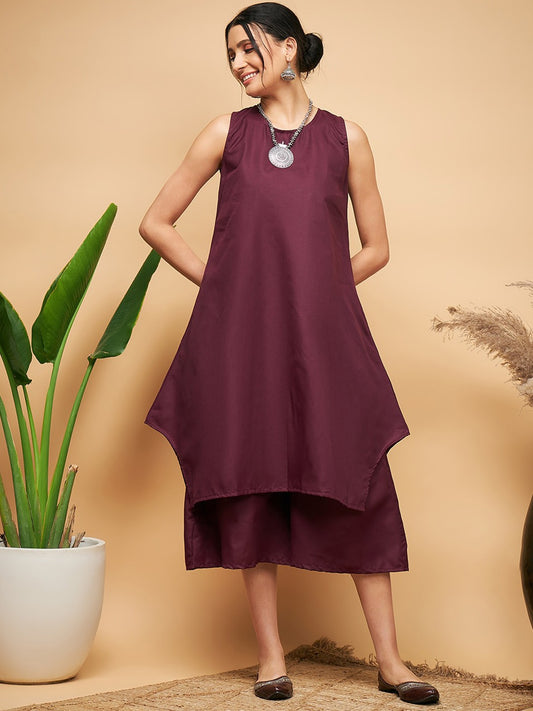 Regular A-Line Kurta With Palazzos