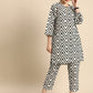 Women White Printed Kurta with Trousers